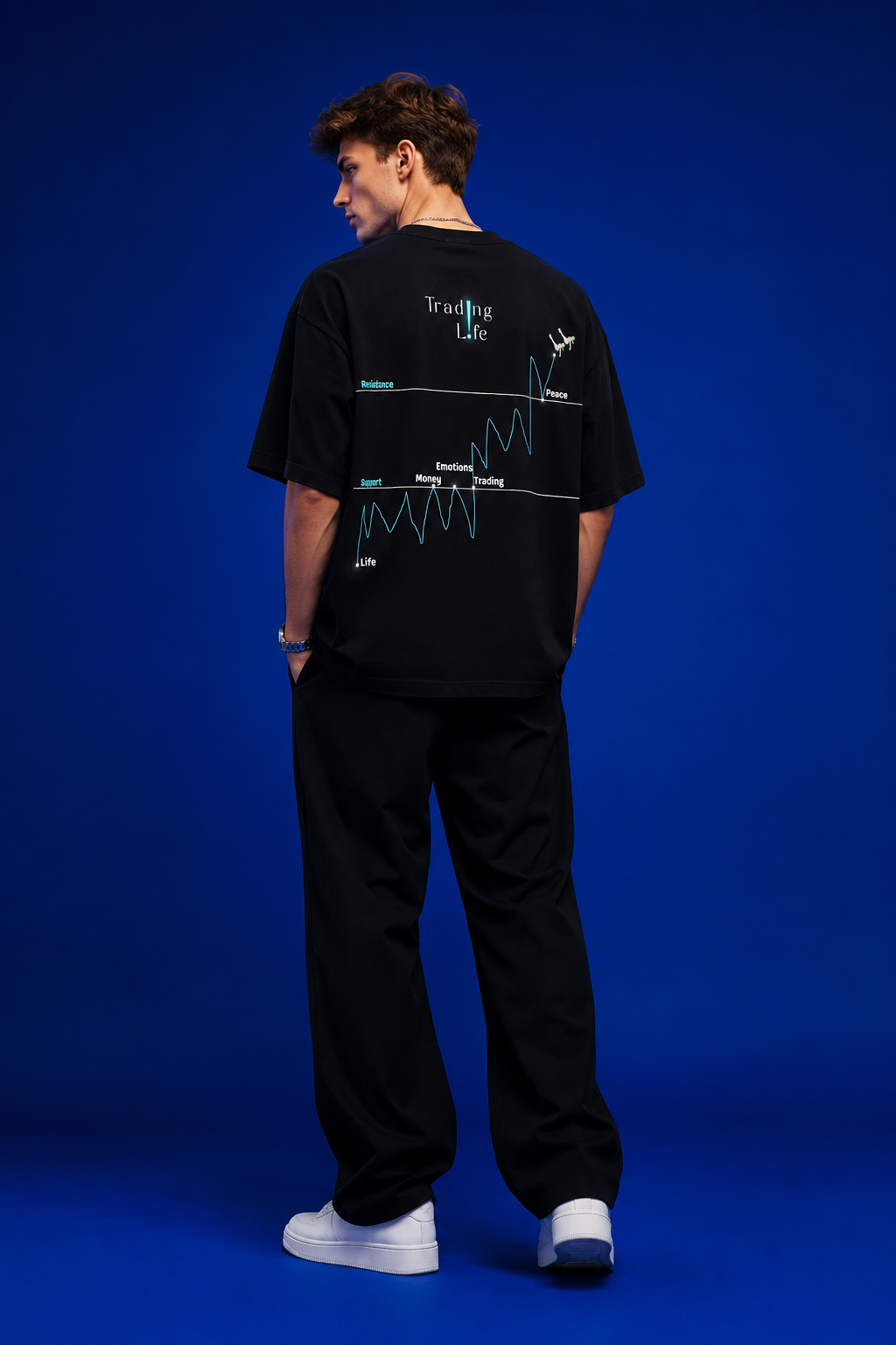Black Crafted "Trading Life" Representing Life and Trading