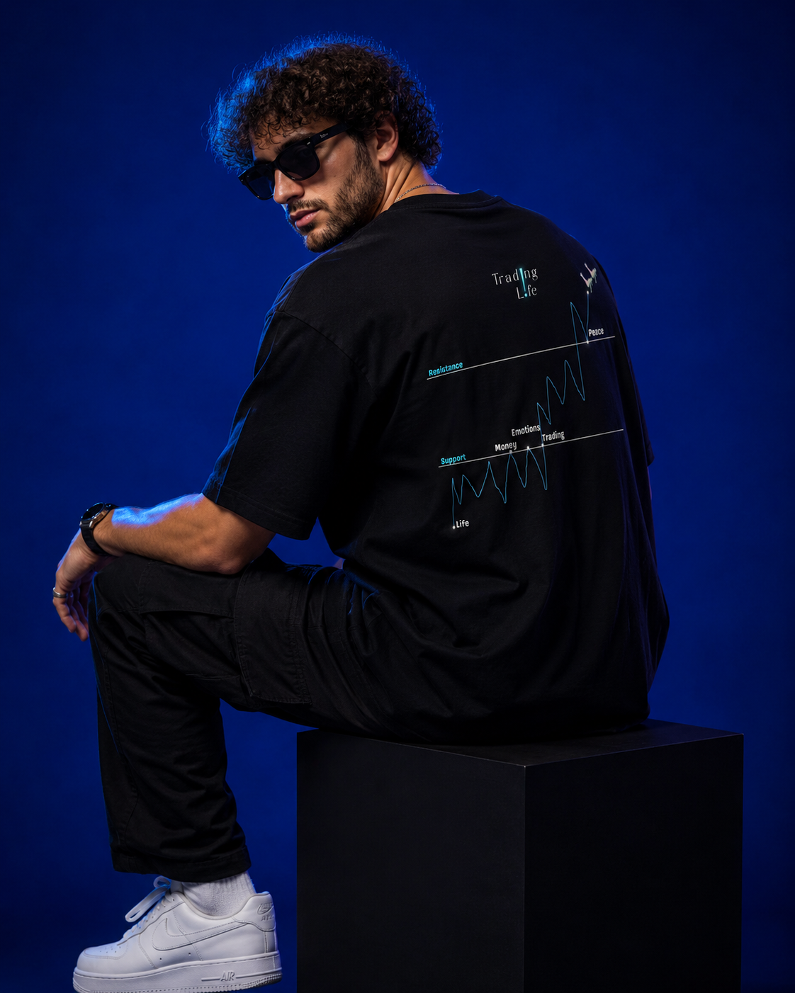 Black Crafted "Trading Life" Representing Life and Trading